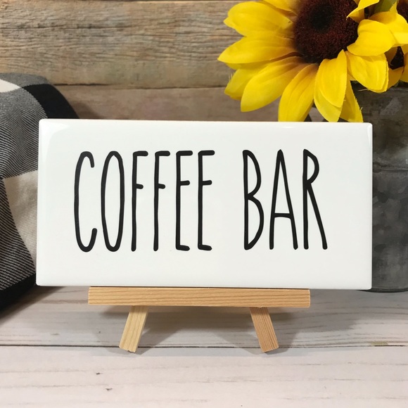 Coffee Bar Decorative Tile Sign, Farmhouse Decor - Picture 2 of 7
